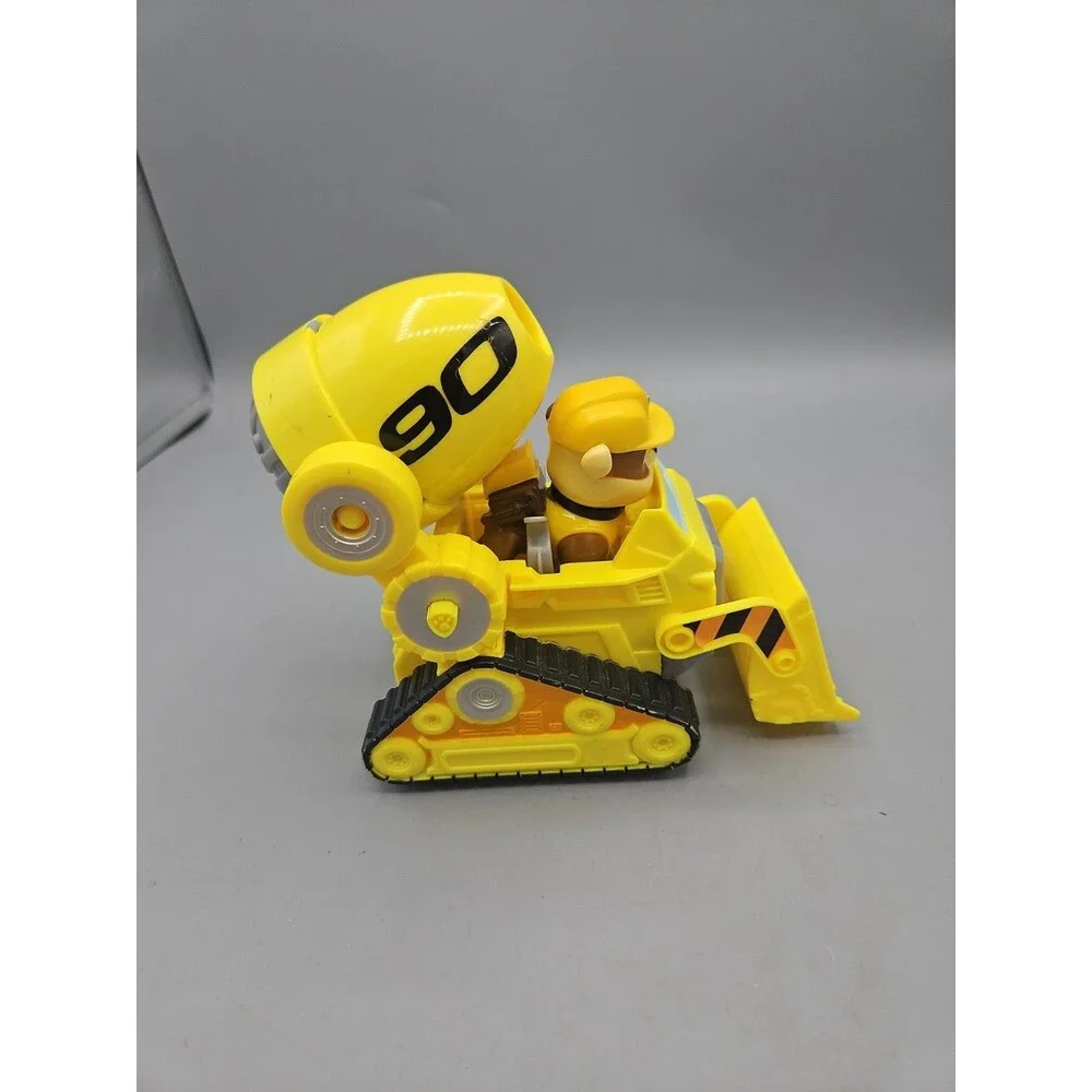 Paw Patrol The Movie Rescue Pups Rubble Figure Deluxe Bulldozer Vehicle Toy